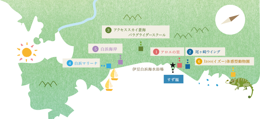 近隣観光地マップ